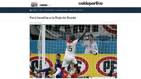 Perú vs Chile así informó la prensa internacional la goleada de la