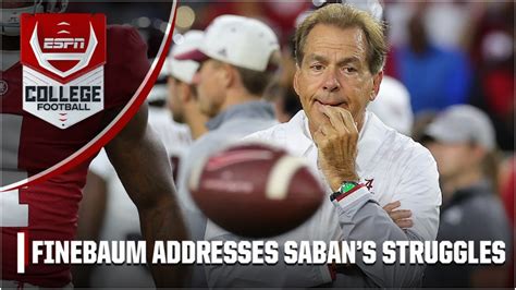 Alabama Does Not Look Well Coached Paul Finebaum Espn College