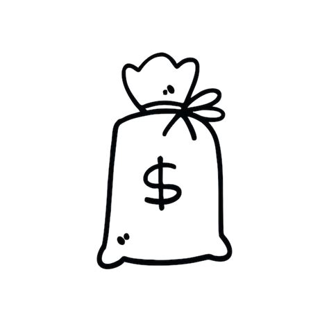 Premium Vector Vector Illustration Of Hand Drawn Money Bag Doodle Art