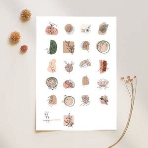 Printable Aesthetic Stickers Flower Sticker Bujo Stickers Or