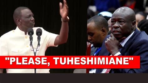 Please Tuheshimiane Listen To What Angry Ruto Told Dp Gachagua Face