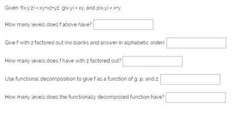 Solved Given Fxy Z Xy Xz Yz Gíxy Xy And Píxy X Y