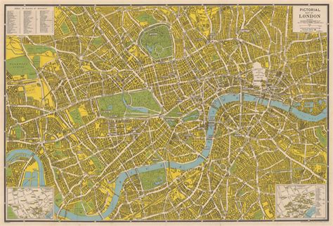 Geographers' Map Co., Pictorial Map of London, 1945 c. | The Map House