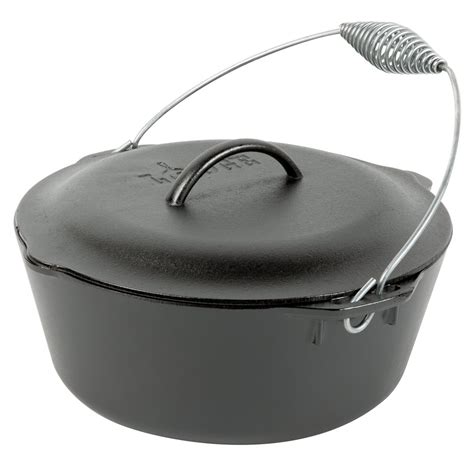 Lodge L Do Qt Pre Seasoned Cast Iron Dutch Oven With Spiral Bail