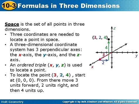 10 3 Formulas In Three Dimensions Warm Up