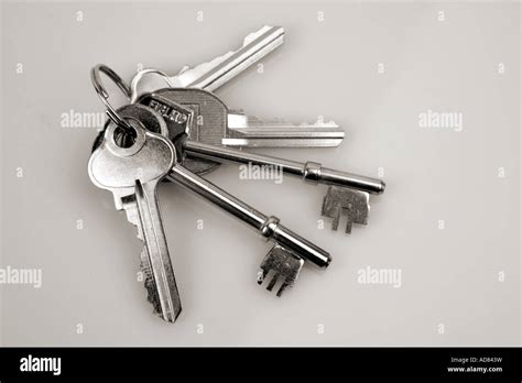 Keys On Keyring Stock Photo Alamy