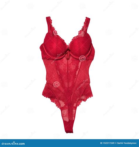 Red Lace Body Isolated On White Background Fashion Lingerie Concept Stock Image Image Of Lace