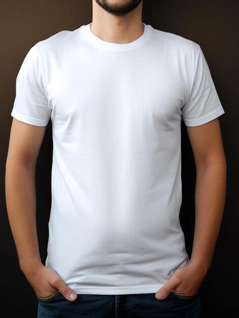 Un Hombre Con Una Camisa Blanca Que Dice Camiseta Foto Premium