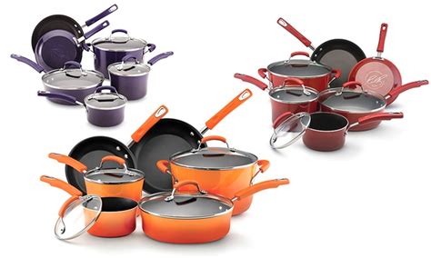 Rachel Ray Hard Enamel Cookware Set 10 Piece Groupon