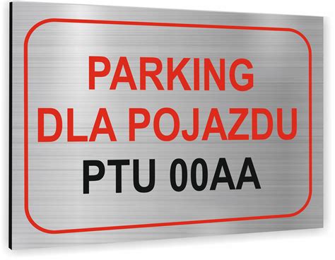 Tabliczka Znak Tablica PARKING DLA POJAZDU Tabliczka Ostrzegawcza BHP