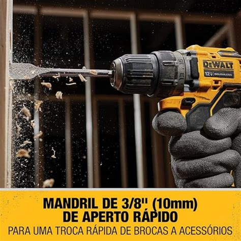 Parafusadeira Furadeira Brushless 3 8 Pol 12V Sem Bateria DEWALT