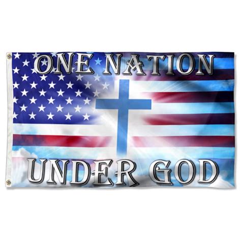 Cayyon Jesus Flag 3x5Feet One Nation Under God American Grommet Flag