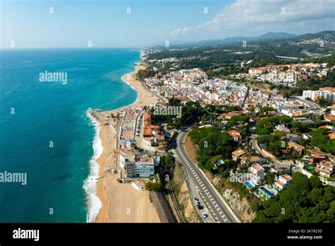 aerial view   resort town  san paul de mar stock photo alamy