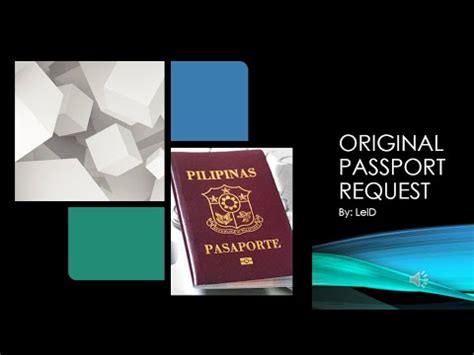 PPR Original Passport Request Send To VFS VAC YouTube