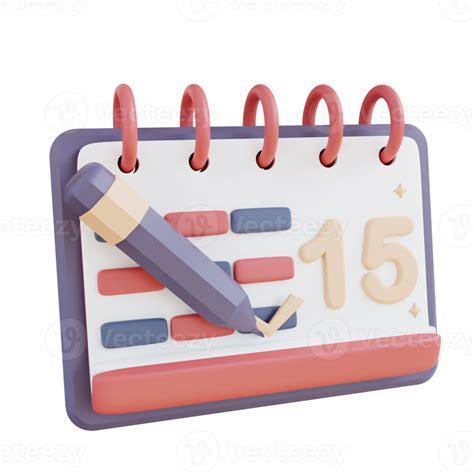 3D Illustration create schedules and calendars 18245095 PNG