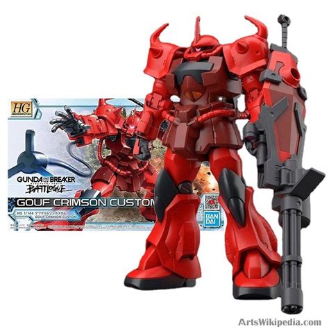 Bandai Genuine Gundam Model Kit Anime Figure HG Gouf Crimson Custom