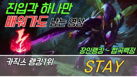 장인관전 4월 4주차 카직스 랭킹1위 STAY 진입각 하나만 배워가도 남는 영상 KOR Amateur champion master YouTube