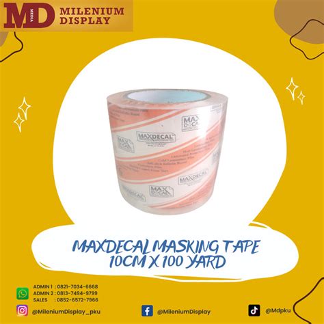 Jual MAXDECAL MASKING TAPE 10CM X 100 YARD Kota Pekanbaru