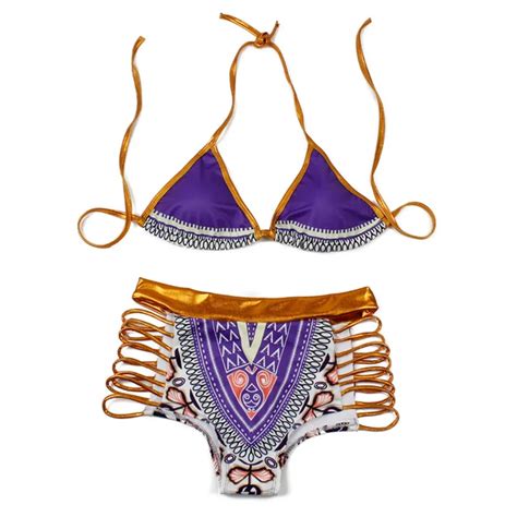 2017 Sexy Bikini Brazilian Women Swimsuit Print Two Pieces Bath Suits