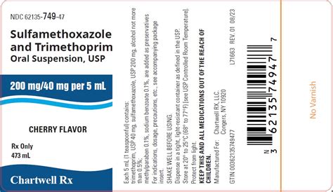 Sulfamethoxazole And Trimethoprim Oral Suspension Rx Only