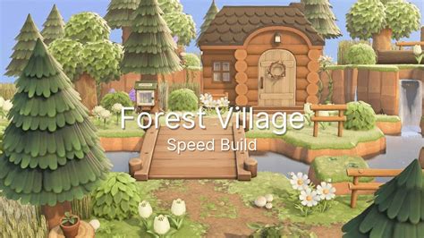 The Forest Village Speed Build Animal Crossing New Horizons Youtube