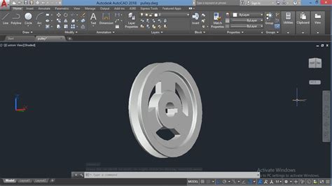 V Groove Pulley In AutoCad YouTube