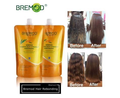 Bremod Keratin Rebonding Kit Silk Straight Rebonding 800mlx2 500mlx1