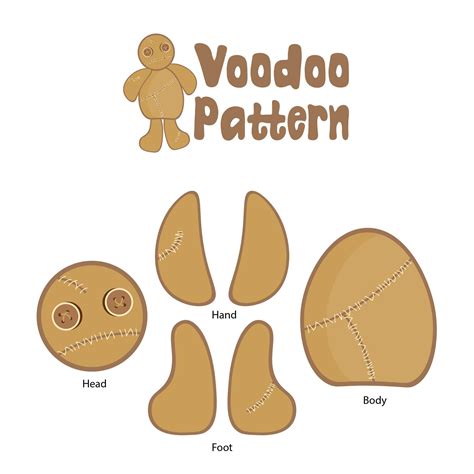 Printable Voodoo Doll Sewing Pattern