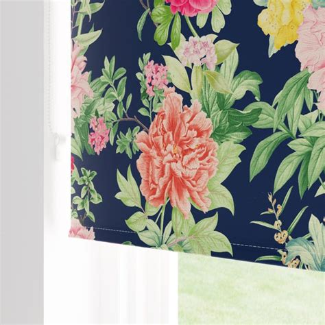 Peony Floral Blackout Roller Blind Dunelm