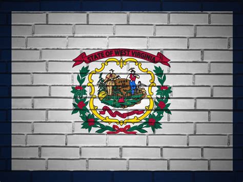 Brick Wall West Virginia State Flag Stock Illustration Illustration