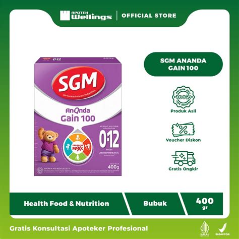 Jual Sgm Ananda Gain Bulan Susu Bubuk Formula Gr