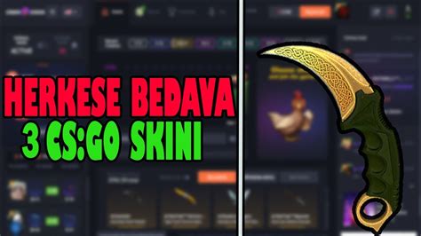 CS GO HERKESE BEDAVA 3 SKİN VEREN SİTE CS GO FREE SKİN YouTube