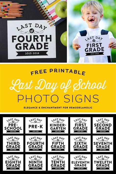 Remodelaholic Printable Last Day Of School Signs Artofit