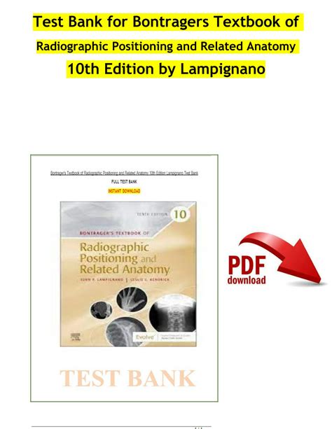 Solution Test Bank For Bontrager S Textbook Of Radiographic