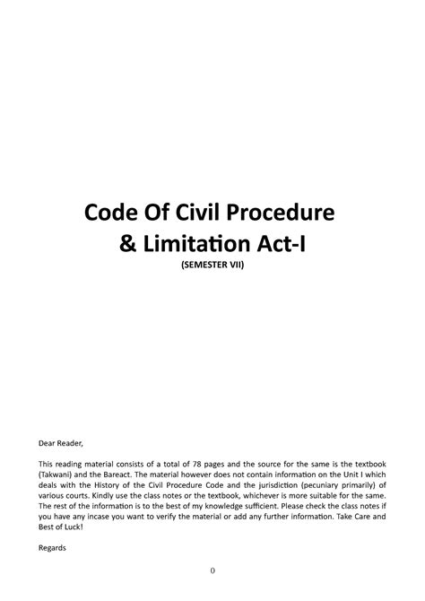 Exam 10 November 2018 Answers Code Of Civil Procedure And Limitation