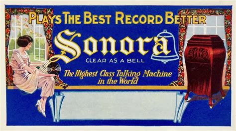 Sonora Windup Antique 1915 Phonograph Record Player - Art Deco