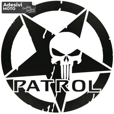 Adesivo Stella Patrol Logo The Punisher Cofano Sportelli Fiancate