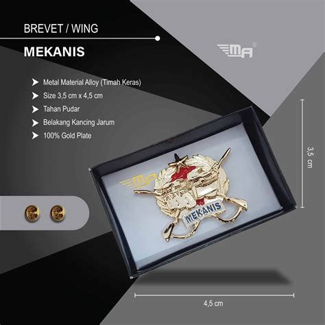 Jual WING MEKANIS PDH BRIVET BREVET PIN MEKANIS Shopee Indonesia