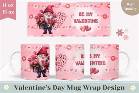 Cute Valentine Gnome Mug Design Graphic By Ailirel Design · Creative