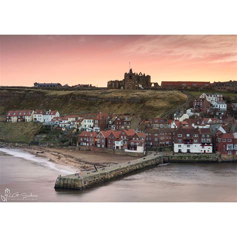 Whitby East Cliff Mounted Photo Print A3 And A4 The Whitby Guide