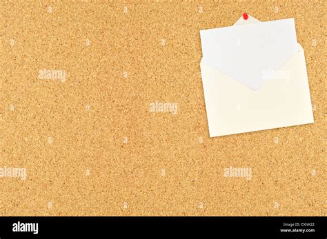 Note On Cork Board Letter Stock Photo Alamy