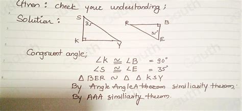 Solved Check Your Understanding A Prove The Similar Triangle By