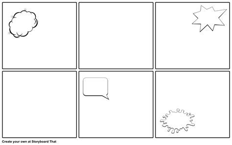 Blank Comic Strip Template Storyboard by emily