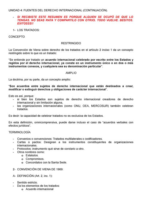 Unidad 4 DIPúblico súper completos UNIDAD 4 FUENTES DEL DERECHO