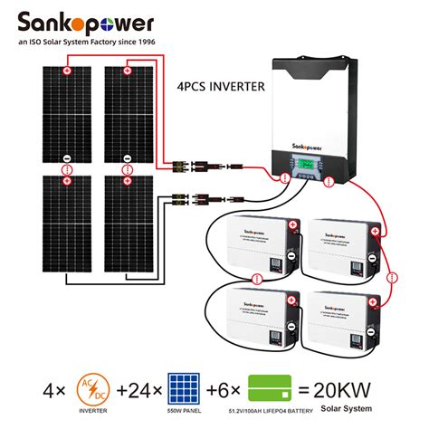 Kw Hybrid Solar Power Home System With Kwh Battery Sankopower Solar