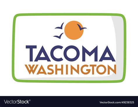 Tacoma washington united states of america Vector Image