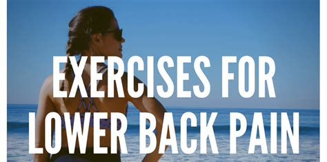 Exercises For Lower Back Pain Thumper Massager