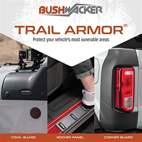 Bushwacker Trail Armor Side Rocker 4 Piece Set Black Textured