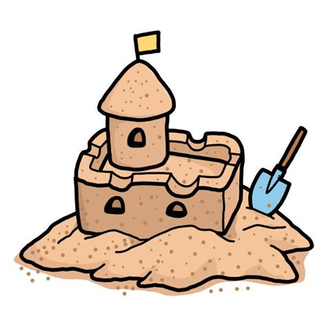 Cartoon Of Building Sandcastle Stock Photos Pictures And Royalty Free