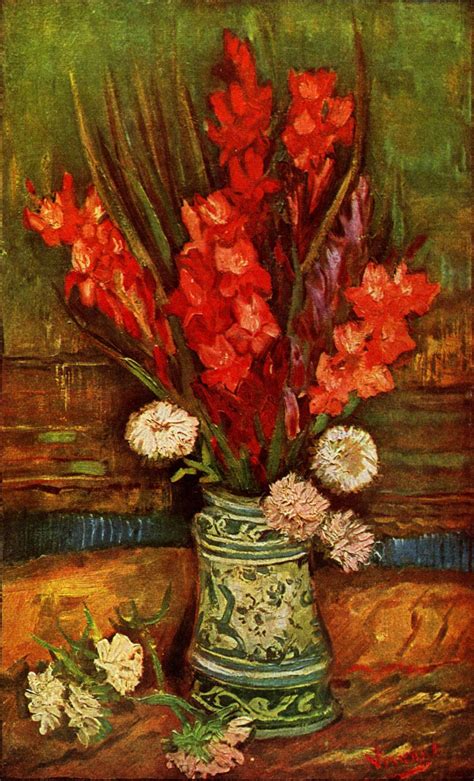 Still LIfe - Vase with Red Gladiolas - Vincent van Gogh - WikiArt.org ...